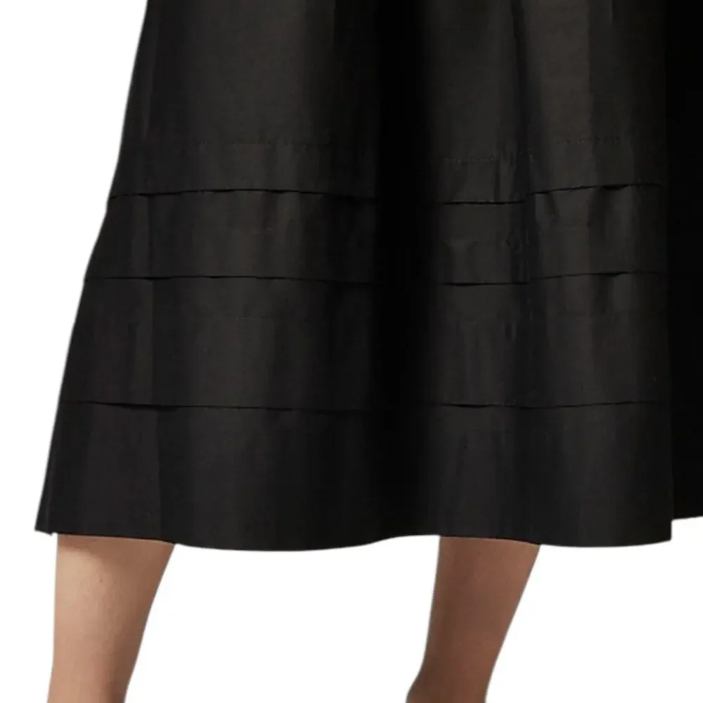 NWT J. Crew Petite Drop Waist Mixy Dress Black Size MP Midi Dress - Picture 3 of 8